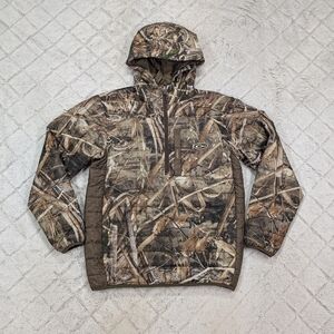 Drake Jacket Mens S Realtree Max 5 Waterfowl Insulated Hooded ½ Zip Outdoor